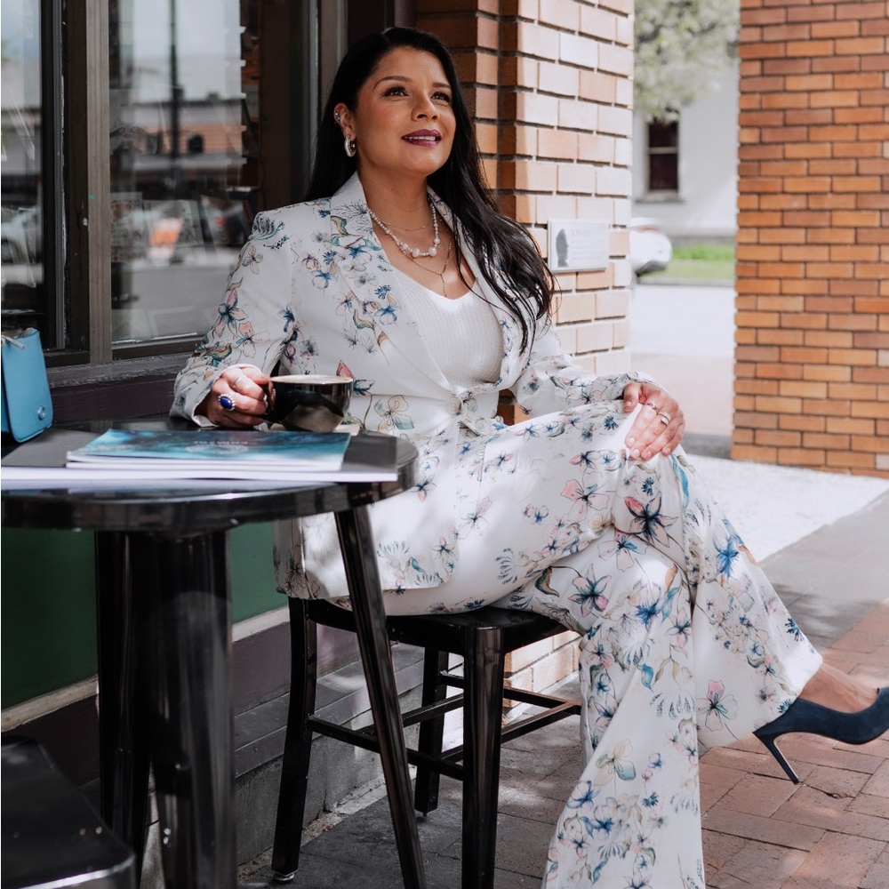 Steve Madden White Floral Pantsuit